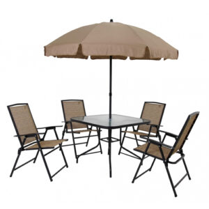 Conjunto de Mesa Quadrada para Jardim Acapulco com – 4 Cadeiras