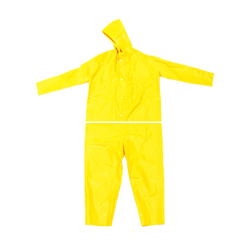 Conjunto de pvc (Jaqueta + Calça) forrado amarelo