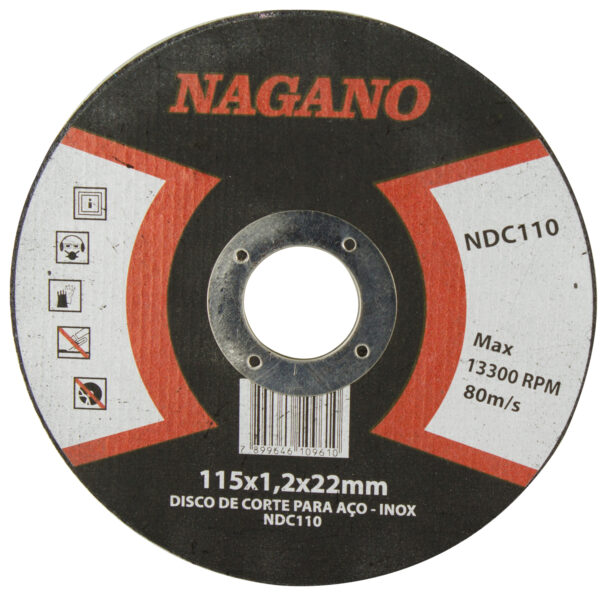 Disco de Corte para Aço – Inox – 110×1,2x22mm – NDC110