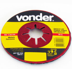 Disco de fibra para desbaste 4.1/2 x 7/8 grão 40