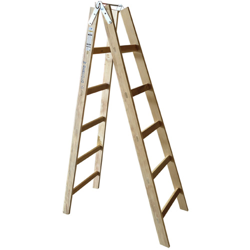 Escada de madeira tipo pintor de 10 degraus – TDM10