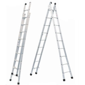 Escada Extensiva Dupla 9 Degraus Alumínio