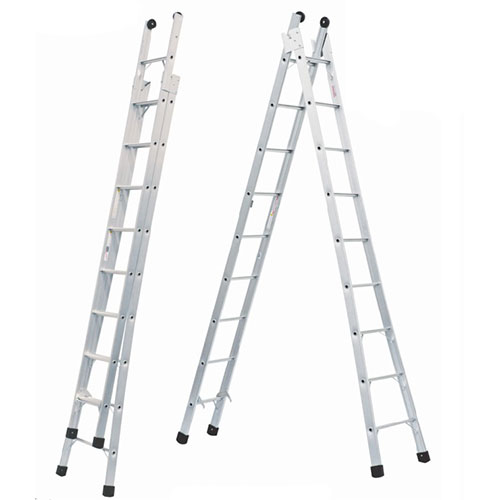 Escada Extensiva Dupla 9 Degraus Alumínio