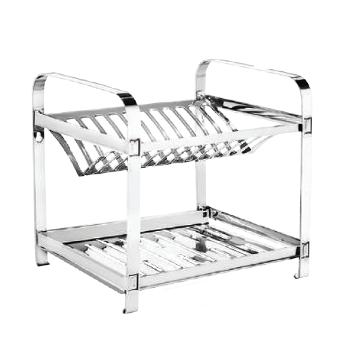Escorredor em Inox 12 Pratos com Porta Talheres em Plástico – MAK-INOX