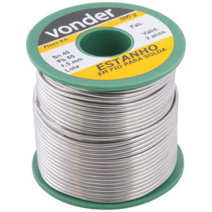 Estanho em fio, 1,5 mm, 40 x 60, com 500 g