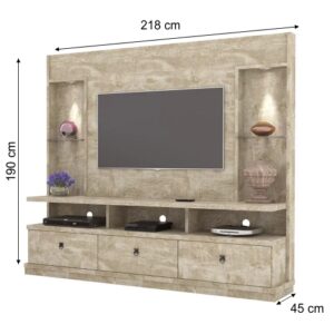Estante Home Theater Dinamarca Rovere Cod 902919