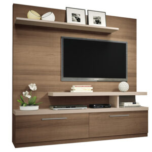 Estante Home Theater Maxx, 2 gavetas – Macchiato / Naturale – 6551