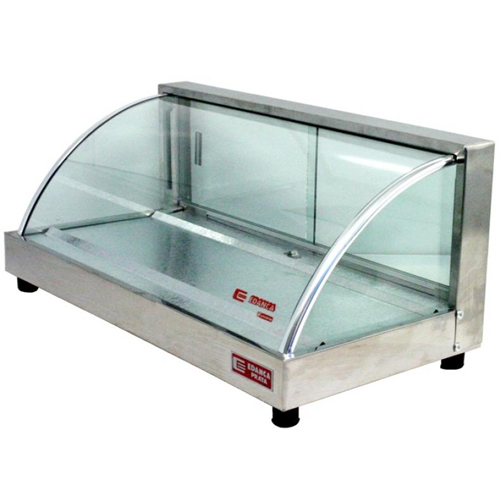 Estufa Vitrine Curva Simples com Gelo – Linha Prata VCP90
