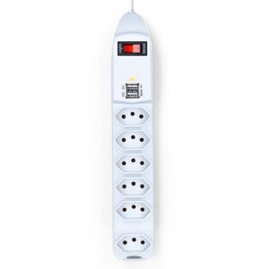 Filtro De Linha 6 Tomadas 2 Usb