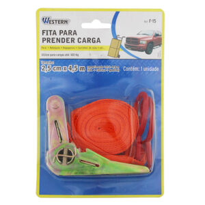 Fita para prender carga 2,5cm x 4,5m cód. F-15 100kg