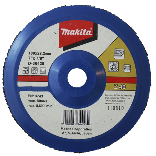 Flap Disc 180mm Costado de Nylon – D36429