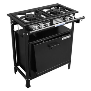 Fogao Com Pe Fundiferro 2 Bocas – 1 Queimador Simples – 1 Queimador Duplo Com Forno Baixa Pressao 30