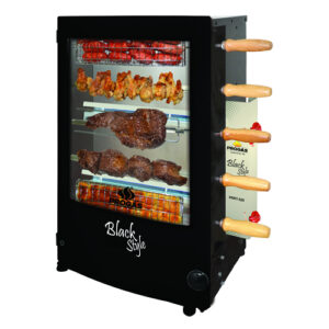 Forno Rotativo Industrial Bivolt 50/60hz 5 Espetos a Gás – PRRT-520 Black Style