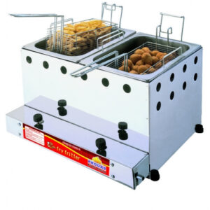 Fritador Retangular 2 Cestos a Gás A. P. – 10 Litros Óleo PR-20G