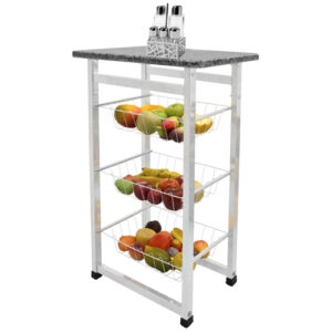 Fruteira Capri com Tampo de Granito e 3 Cestos