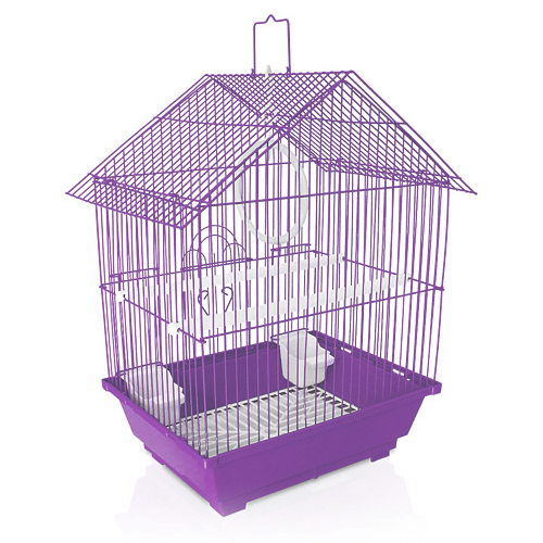 Gaiola Pássaro Ave Modelo 02 Triangular, Roxo – 209