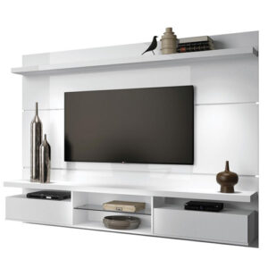 Painel Home Suspenso Livin 2.2 para TVs de até 60 Pol 2 Portas basculantes Branco – 6252