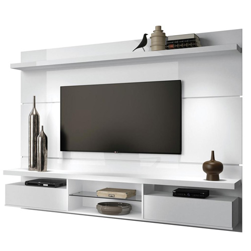 Painel Home Suspenso Livin 2.2 para TVs de até 60 Pol 2 Portas basculantes Branco – 6252