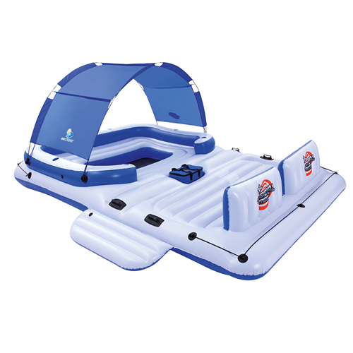 Ilha Flutuante Inflável Tropical Breeze 6 Pessoas 3.89m x 2.74m Coolerz – 43105