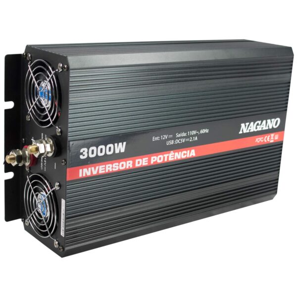 Inversor Transformador Conversor de energia 3000W 12V 110V