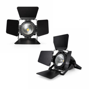 Kit 2 Refletores em LED COB Par 200W Branco Quente/Frio com DMX