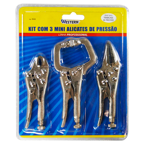 Kit com 3 Mini Alicates de Pressão – v-3