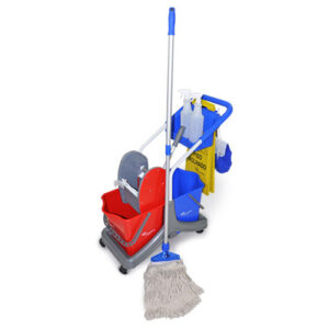 Kit de Limpeza com Balde Espremedor, Placa e Mop Pulverizador