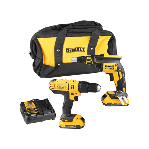 Kit Drywallpremium – Combo Parafusadeira e Furadeira 2 Baterias Carregador e Bolsa Reforçada – DCD776 + DCF620