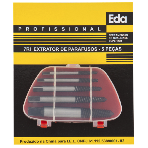 Kit Jogo Extrator de Parafuso com 5 Peças