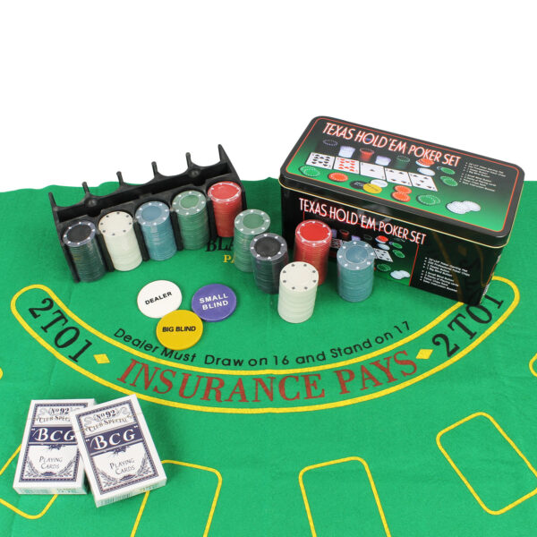 Kit Jogo Lata De Poker 200 Fichas sem Numeração – TKP200F