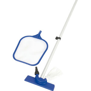Kit Limpeza Manutenção Piscina Aspirador Peneira