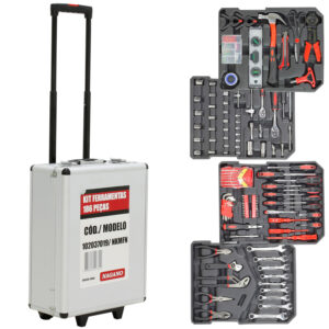 Kit Maleta de Ferramentas Cromo Vanadium com Rodas 186 Peças