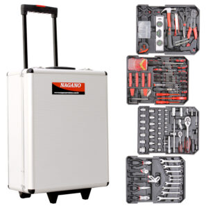 Kit Maleta de Ferramentas com Rodas 186 Peças – NMF186G