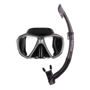 Kit Mergulho Duplo Cetus Silicone Icaro Preto