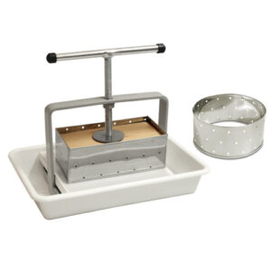 Kit Prensa Para Queijo Branco Minas Duas Formas Inox