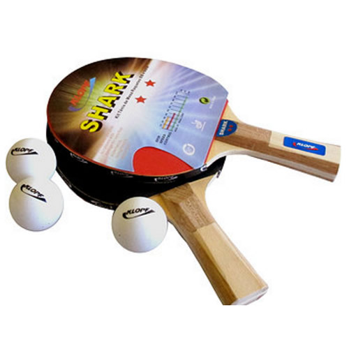 Kit Tênis de Mesa 02 Raquetes 03 Bolas Brancas