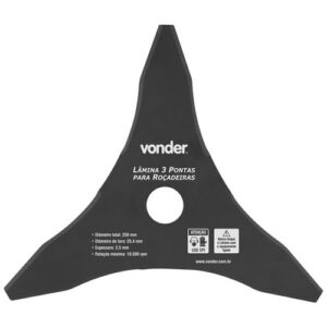Lâmina 3 Pontas para Roçadeiras Furo 25,4 mm