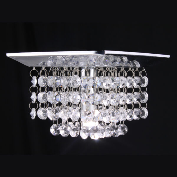 Lustre de Cristal embutido K9 Lótus Legítimo – 15x15cm Base – G9*1 – 60hz – Bivolt