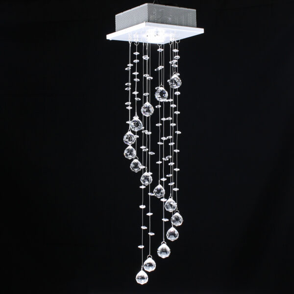 Lustre Plafon de Cristal embutido K9 Legítimo Tipo Cadore 60hz Base 18x18cm GU10*1 – Bivolt