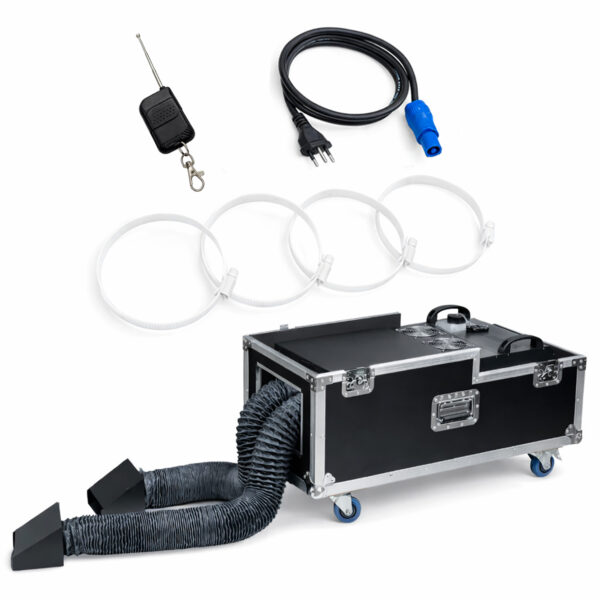 Máquina de Fumaça 3000w Tubo Duplo Controle DMX