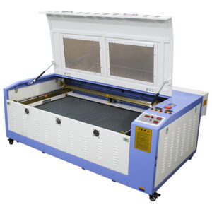 Máquina CNC Router Laser Corte e Gravação 90x60cm 100w Mesa Elevação Elétrica 220v Sensor Fluxo de Água