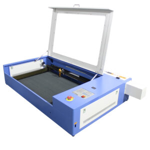 Máquina CNC Router Laser Corte e Gravação 90x60cm 80w Mesa Fixa Sensor Fluxo de Água