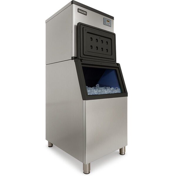 Máquina de Gelo 200kg/dia 150 Litros Reservatório Inox 220v Tipo Cubo