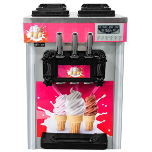 Máquina de Sorvete Expresso 3 Sabores Inox Conservação Noturna