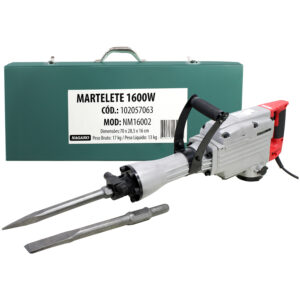 Martelete Rompedor Demolidor 45j 1600w com Maleta