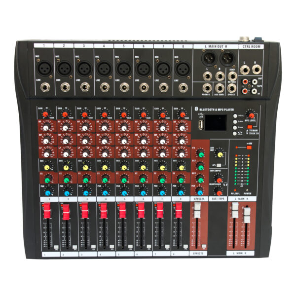 Mesa de Som Usb Mixer Mp3 Digital 8 Canais