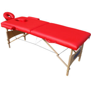 Mesa Maca de Massagem Estética Dobrável Portátil com Orifício – Vermelha – TMDMR