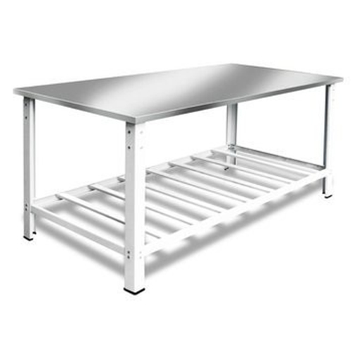 Mesa Tampo Aço Inox com Paneleiro 100 x 70 x 80