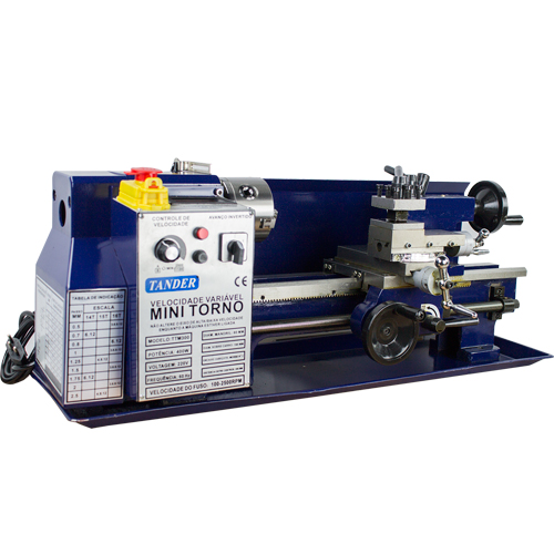Mini Torno Mecânico de Bancada 300mm – 400w – 220v Monofásico – 60hz – TTM300