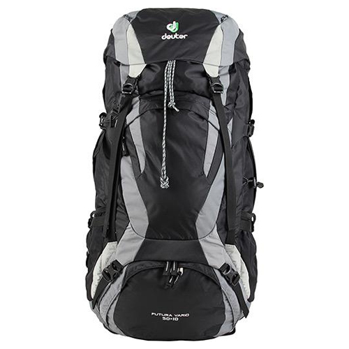 Mochila Futura Vario 50 + 10 Litros com Capa de Chuva Preto